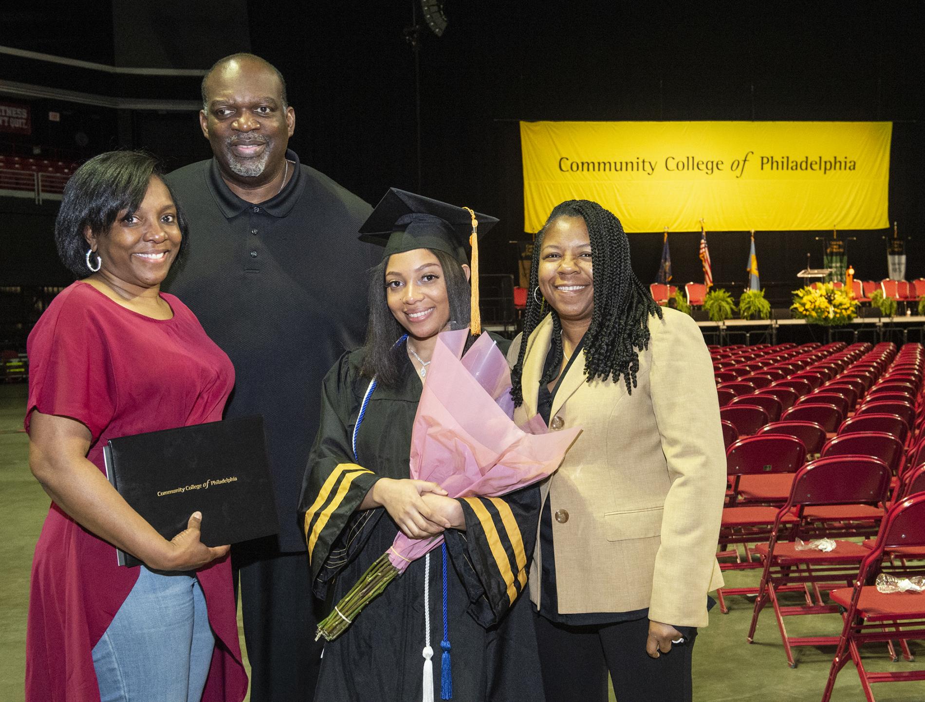 Tahara with her family