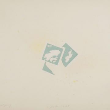 Joe Goode Floating Cards, 1969 Lithograph, 5 parts — 22"H x 29"W each Gift of Marilyn Arnold Palley and Reese Palley 