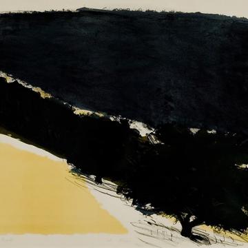 Wolf Kahn Untitled Landscape, 1969 Lithograph — 22"H x 20"W Gift of Marilyn Arnold Palley and Reese Palley 