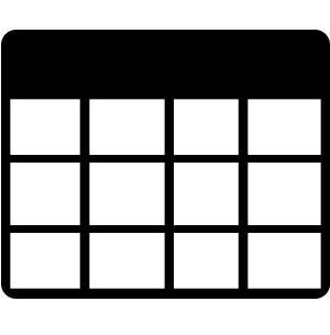 Icon representing calendar grid