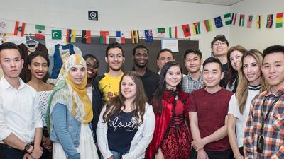 ESL students posing for a photo