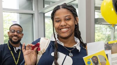 Students Smiling at the Camera