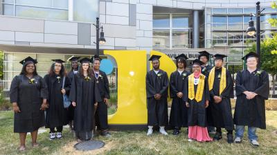 Gateway to College students celebrating their graduation