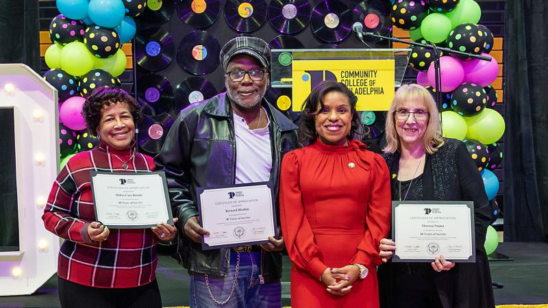 Deborah, Terry, and Bernard with Dr. Marshall 