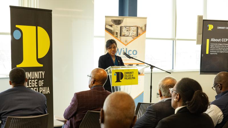 Dr Marshall Giving a speech