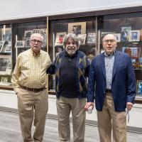 three alumni who visited the exhibit 