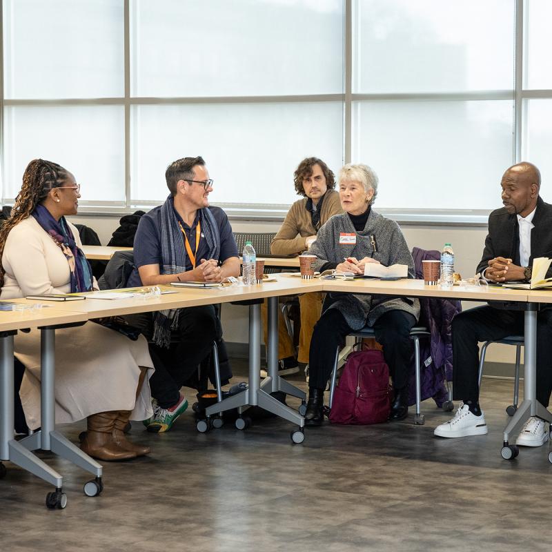 group of professionals holding a pannel on restorative justice issues