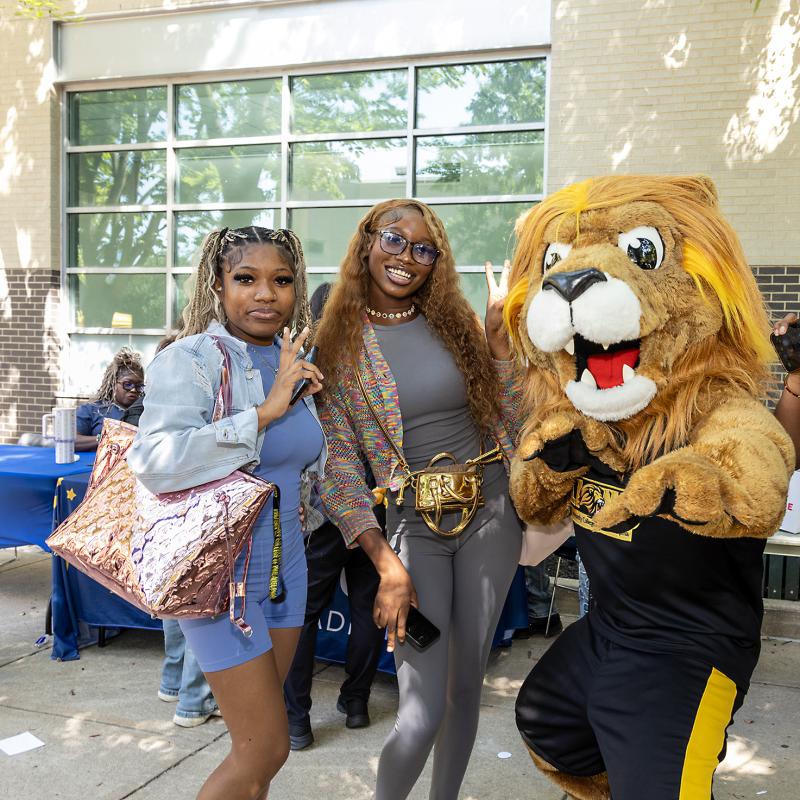 Students Smiling on campus