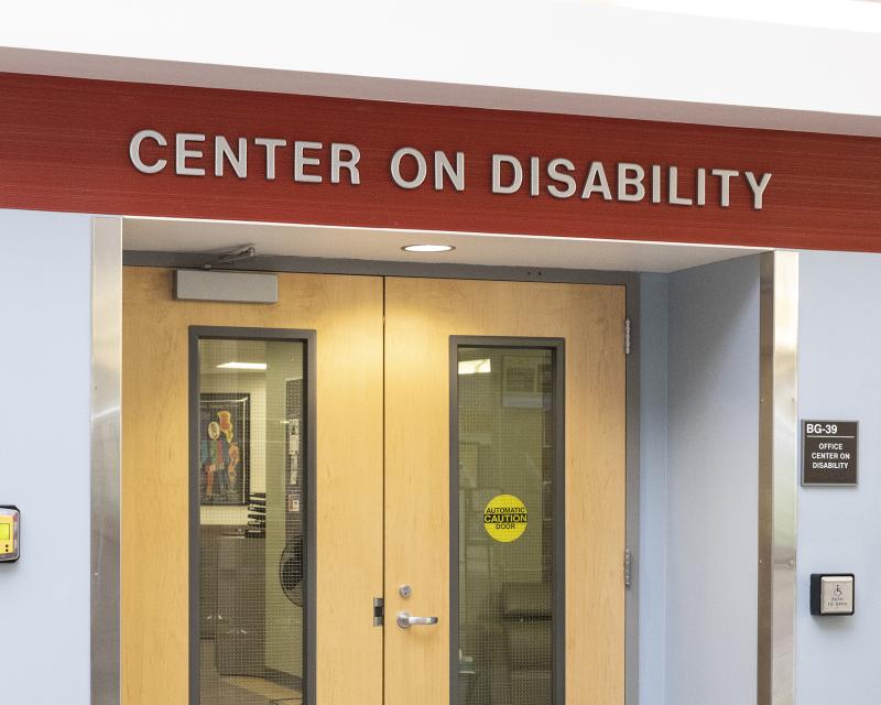 Sign to the center on disability 