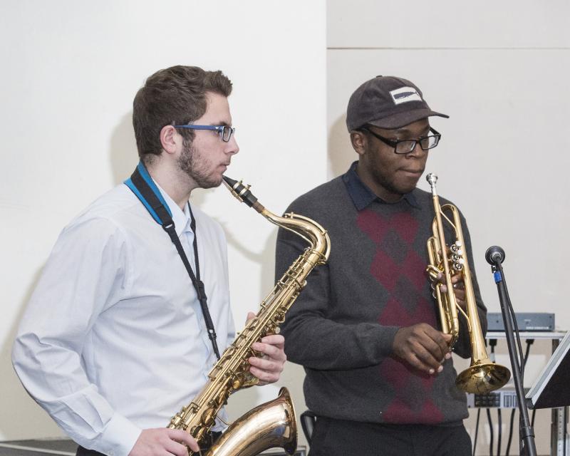 Students Playing Brass Instruments
