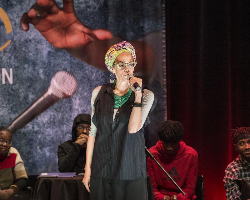 Drop the Mic contestant performing 