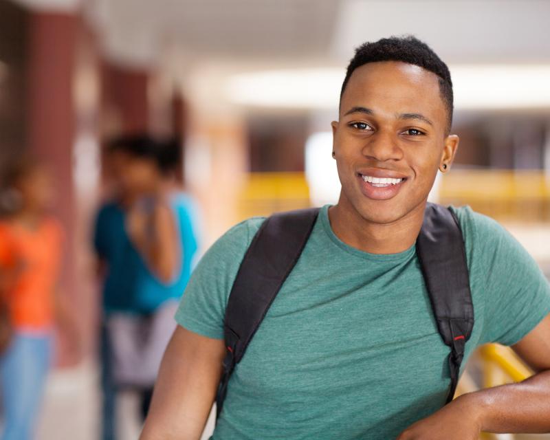 Student smiling