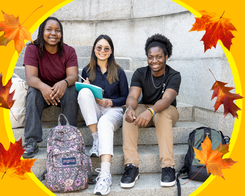 Students Sitting on Mint Building Steps