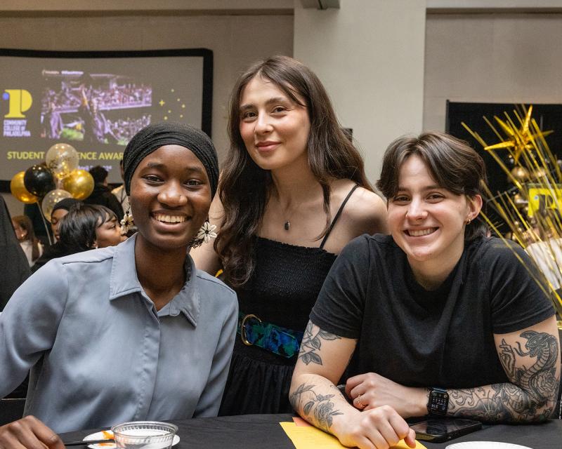 students celebrating winter