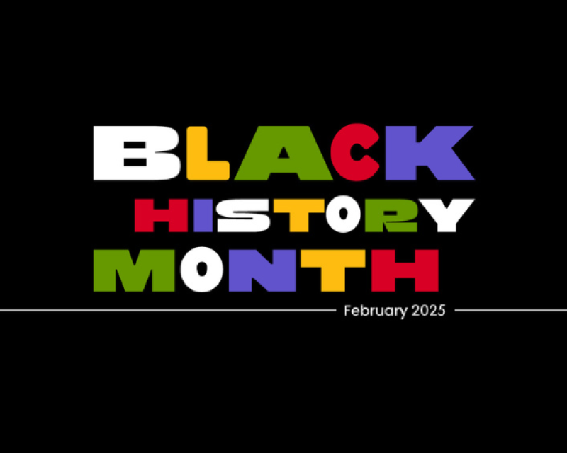 "Black History Month" Stylized text