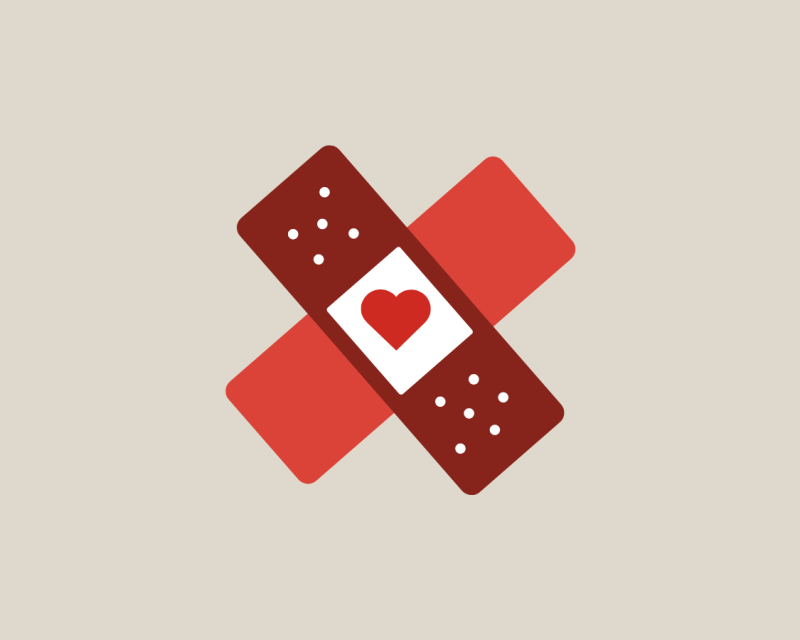 Bandaid with a heart