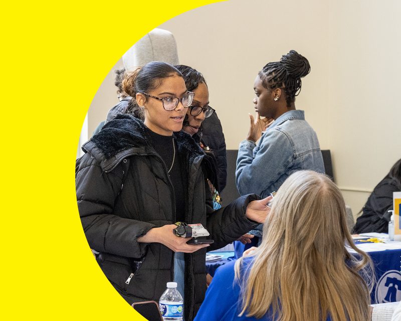 students at a career fiar