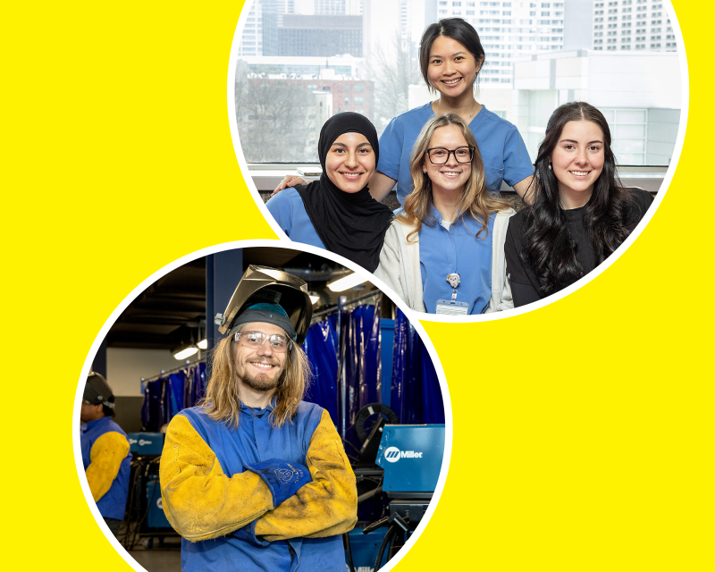 medical and technical students smiling