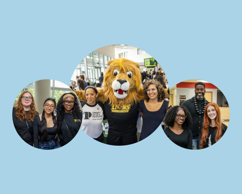 Students and Roary smiling for pictures