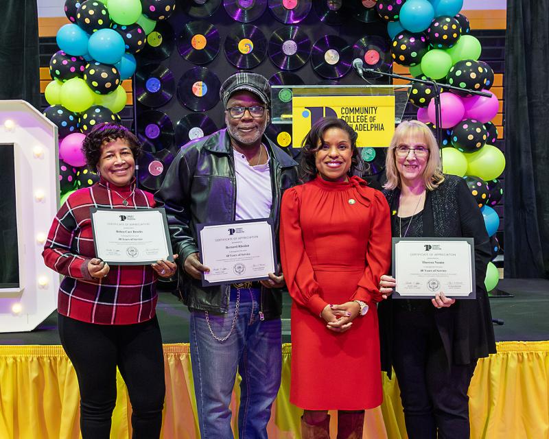 Deborah, Terry, and Bernard with Dr. Marshall 