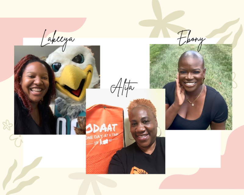 Headshots of Lakeeya, Alita, and Ebony