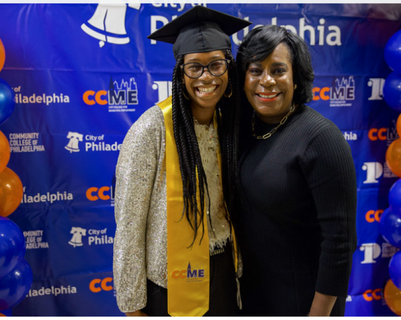 Karen Abney with Mayor Cherelle parker 