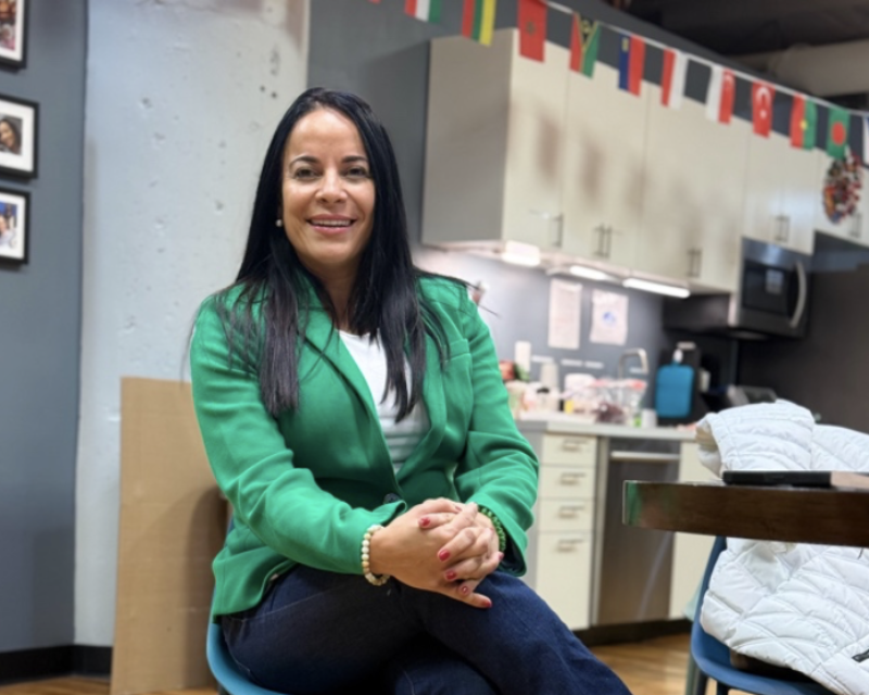 Yamilet smiling at the camera