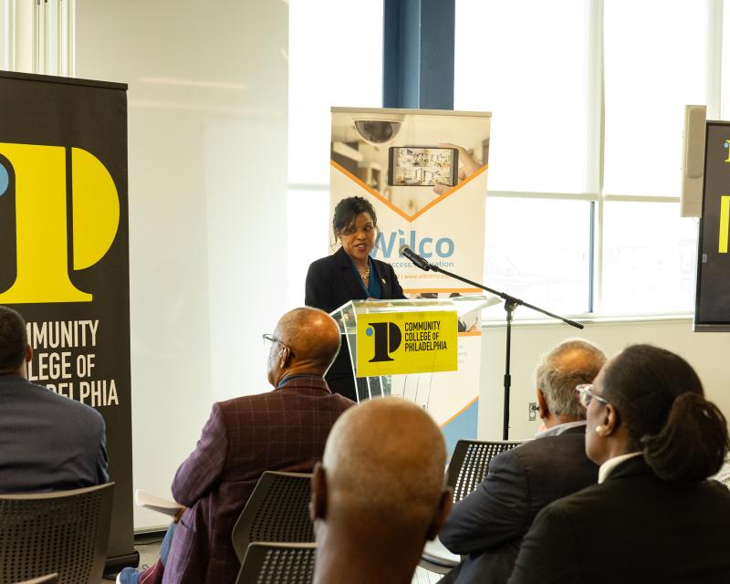 Dr Marshall Giving a speech