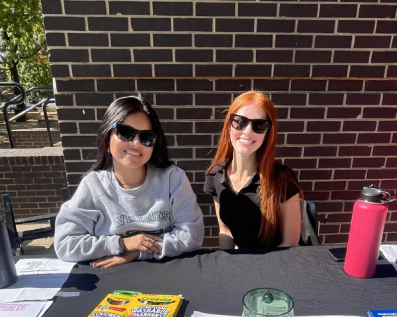 Students in the club tabling at a student clubs fair